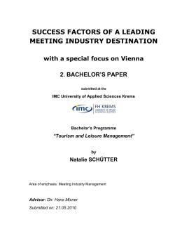 success factors of a leading meeting industry destination