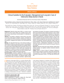 Clinical Guideline for the Evaluation, Management and Long