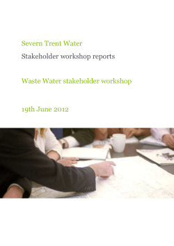 Severn Trent Water Stakeholder workshop reports
