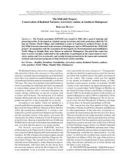 The SOKAKE Project - Chelonian Research Foundation