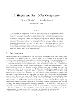 A Simple and Fast DNA Compressor
