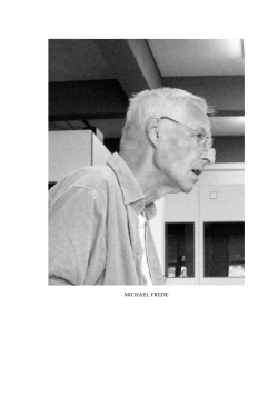 Michael Johannes Frede 1940-2007 (Memoirs