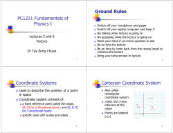 Lectures 5 and 6 - NUS Physics Department