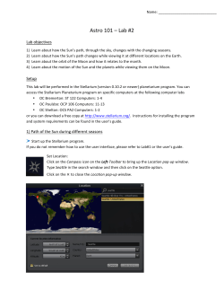 Astro 101 &ndash; Lab #2
