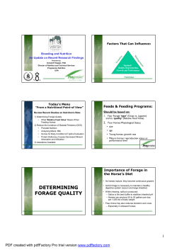 Donald Kapper - Nutrition