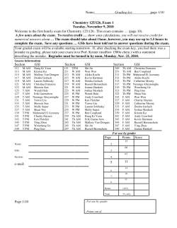 Name: Grading key page 1/10 Page 1/10 Chemistry 125/126, Exam