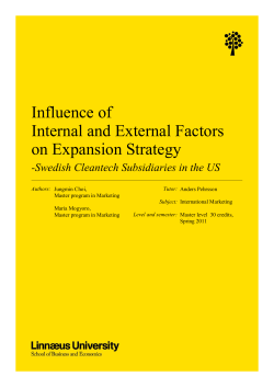 Influence of Internal and External Factors on