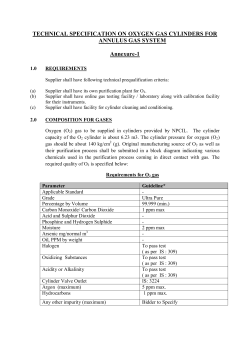 TECHNICAL SPECIFICATION ON OXYGEN GAS - NPCIL e