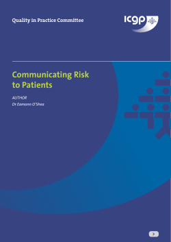 Communicating Risk to Patients