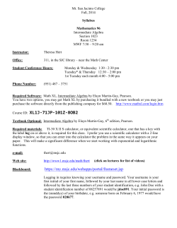 Syllabus Stuff - Mt. San Jacinto College