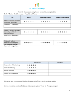 Title Value Knowledge Gained Speaker Effectiveness 5 &ndash; 4 &ndash; 3 &ndash; 2