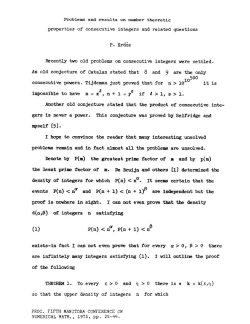 Problems and results on number theoretic properties of consecutive