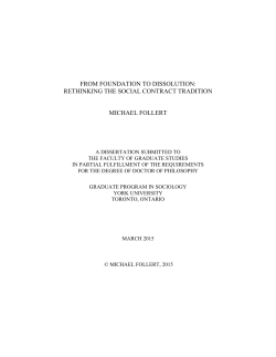 from foundation to dissolution: rethinking the social contract tradition