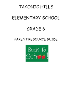 TACONIC HILLS ELEMENTARY SCHOOL GRADE 6