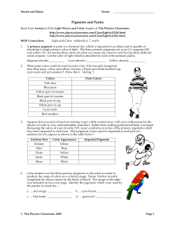 Pigments and Paints - The Physics Classroom