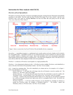 Excel Tutorial (PDF instructions)