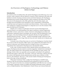 info: An Overview of Chachapoya Archaeology and History