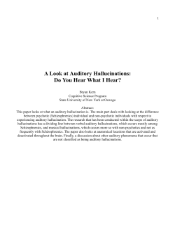 A Look at Auditory Hallucinations: Do You Hear