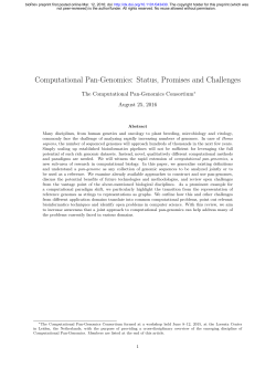Computational Pan-Genomics: Status, Promises and Challenges