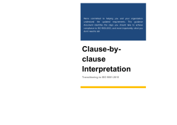 Clause-by-clause Interpretation