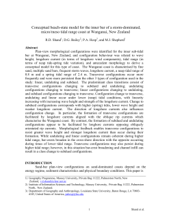 Conceptual beach-state model for the inner bar