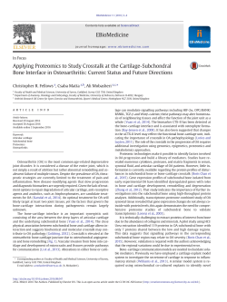 Applying Proteomics to Study Crosstalk at the Cartilage