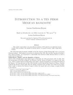 Introduction to a ten pesos Mexican banknote
