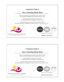 Companion Guide to Faces: Unmasking Mental Illness Companion