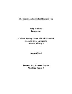 Individual Income Tax in Jamaica, The
