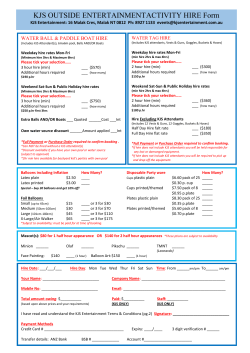 KJS OUTSIDE ENTERTAINMENTACTIVITY HIRE Form