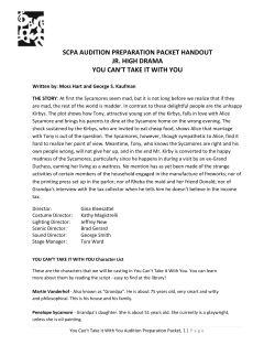scpa audition preparation packet handout jr. high drama you can`t