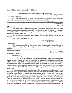 John Middleton Clayton Papers, Library ofCongress Washington