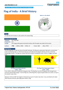 Flag of India - A Brief History