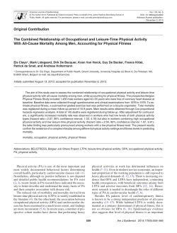 The Combined Relationship of Occupational and Leisure