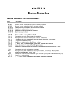CHAPTER 18 Revenue Recognition