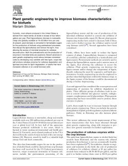 Plant genetic engineering to improve biomass characteristics for