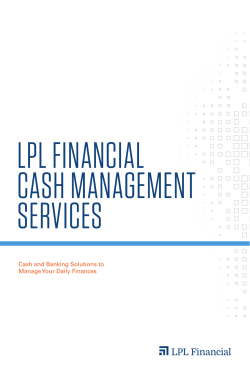 lpl financial cash management services