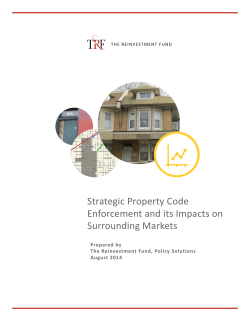 Strategic Property Code Enforcement and its Impacts on