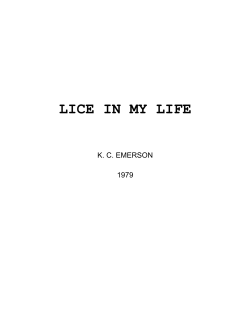 LICE IN MY LIFE - Oklahoma State University