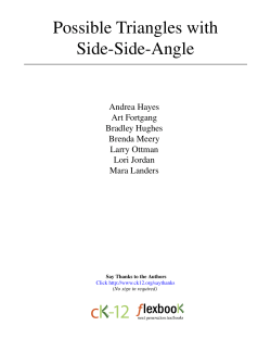 Possible Triangles with Side-Side-Angle