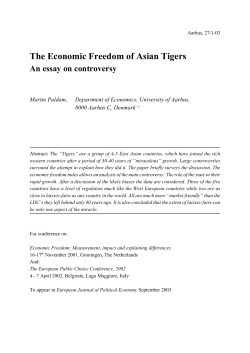 The Economic Freedom of Asian Tigers