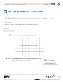 Lesson 17: Distance on the Coordinate Plane