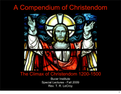 Medieval Christianity - Auburn Avenue Presbyterian Church