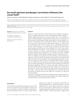 Do small-aperture presbyopic corrections influence the visual field?