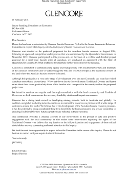 Bauxite resources near Aurukun in Cape York Submission 9