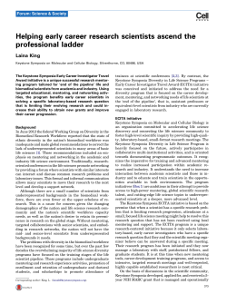 Helping early career research scientists ascend the professional