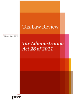 Tax Law Review - November 2012