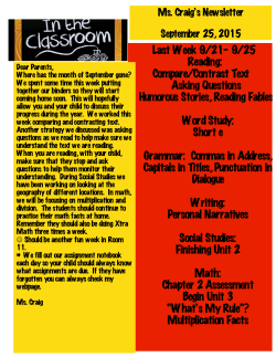 Last Week 9/21&ndash; 9/25 Reading: Compare/Contrast Text Asking