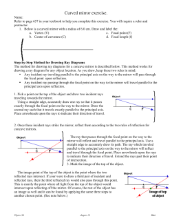 Curved mirror exercise
