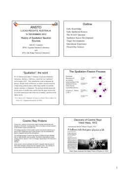 History of spallation neutron sources